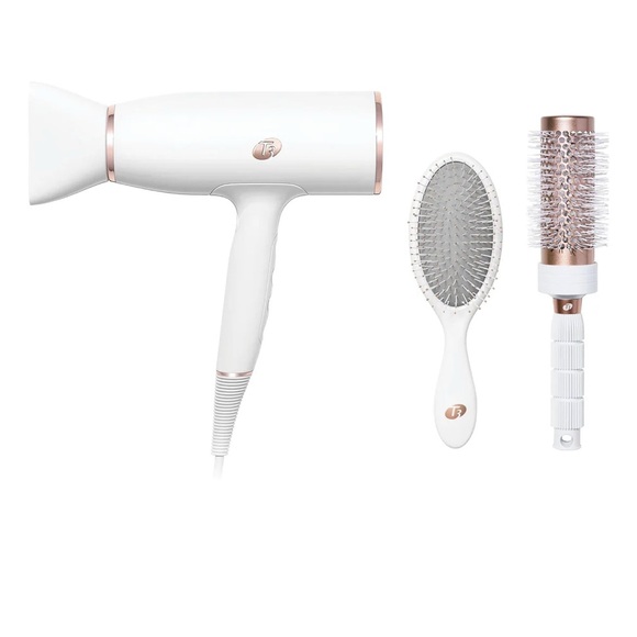 - T3 White and Gold Hair Styling Tools